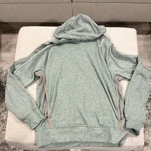 Reebok Gray Hoodie with Red Trim